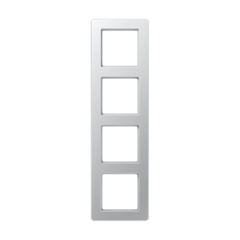 JUNG A FLOW frame, 4-gang, aluminium