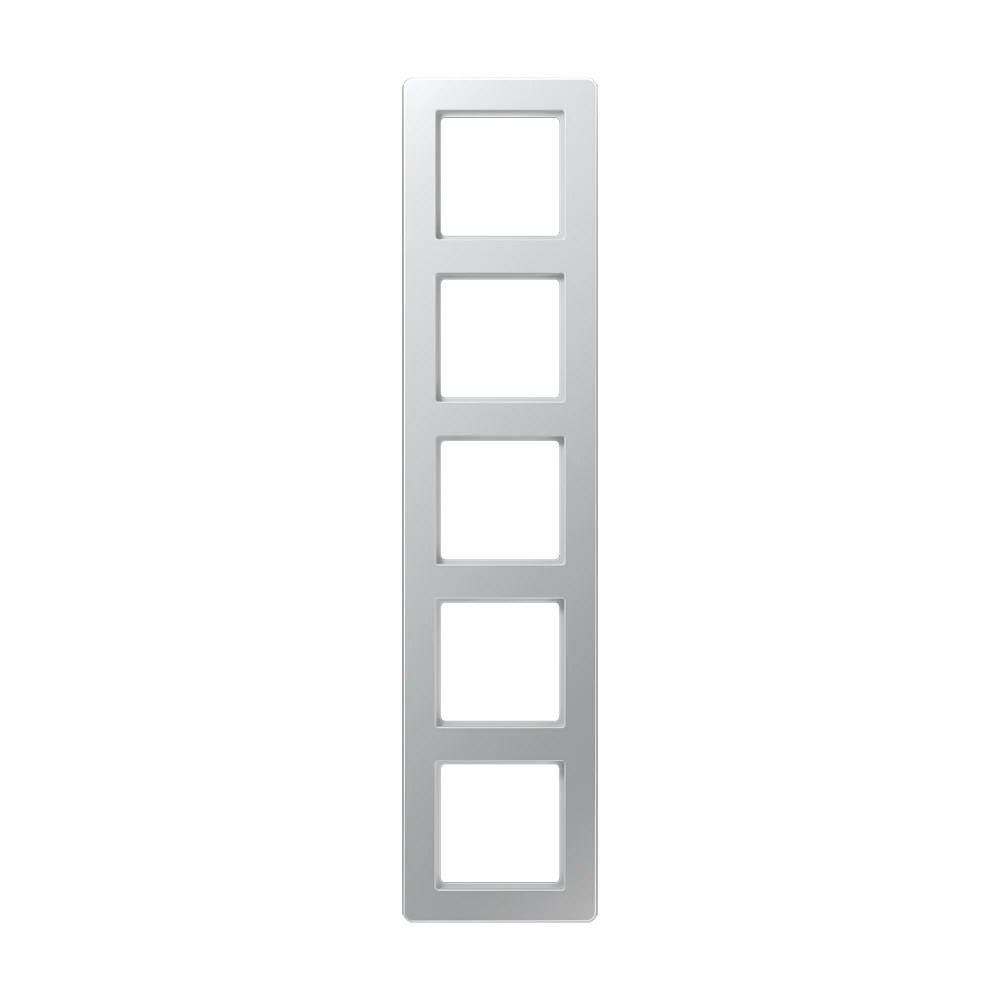 JUNG A FLOW frame, 5-gang, aluminium