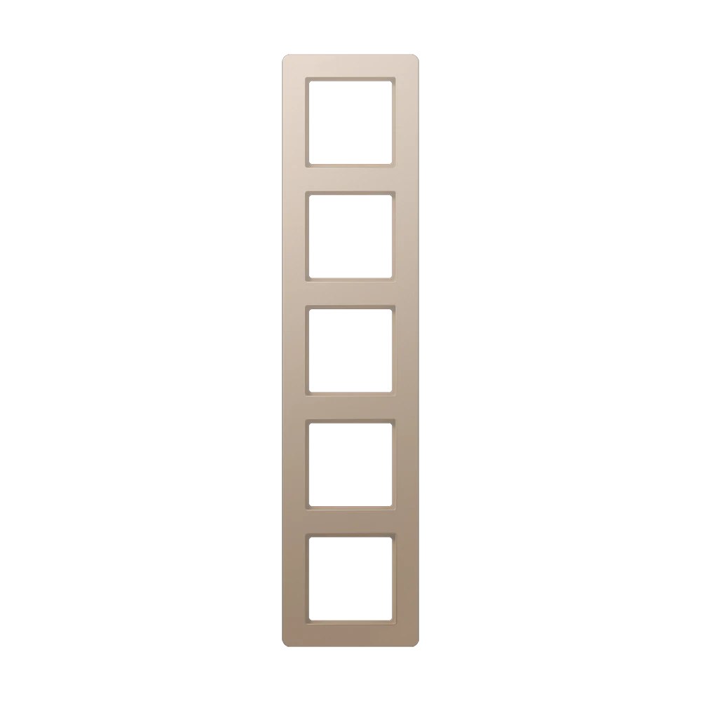 JUNG A FLOW frame, 5-gang, champagne