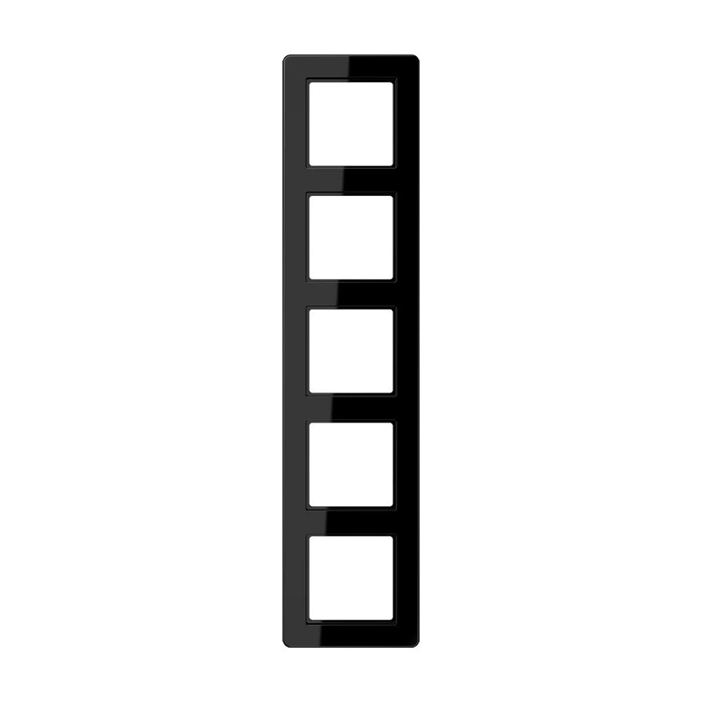 JUNG A FLOW frame, 5-gang, black