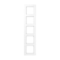 JUNG A FLOW frame, 5-gang, white