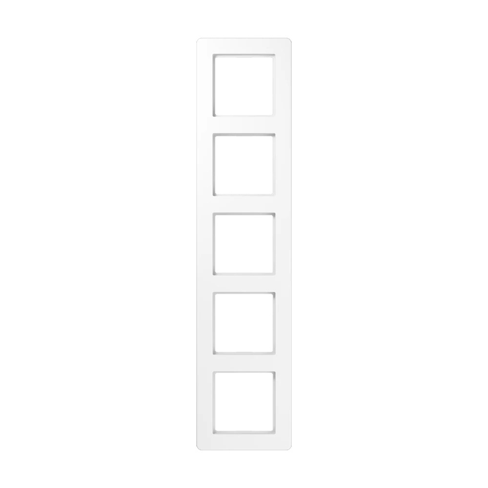 JUNG A FLOW frame, 5-gang, white