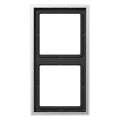 JUNG LS 990 metal frame, 2-gang, aluminium