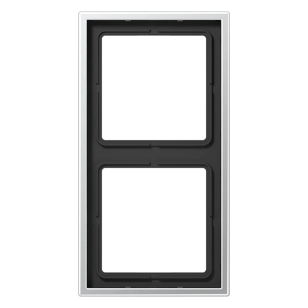 JUNG LS 990 metal frame, 2-gang, aluminium