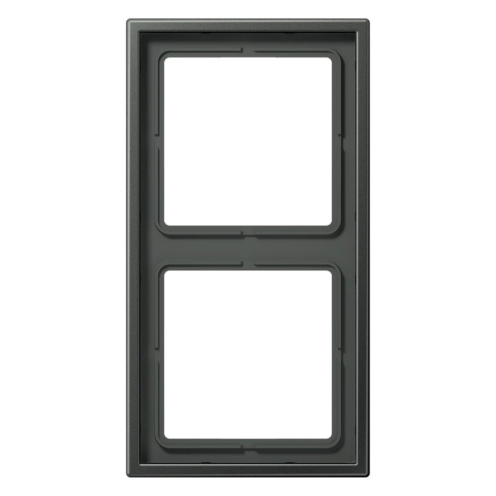 JUNG LS 990 metal frame, 2-gang, anthracite
