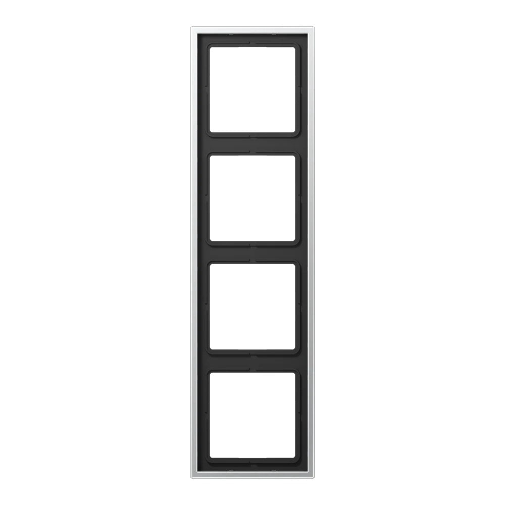 JUNG LS 990 metal frame, 4-gang, aluminium
