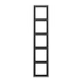 JUNG LS 990 metal frame, 5-gang, aluminium