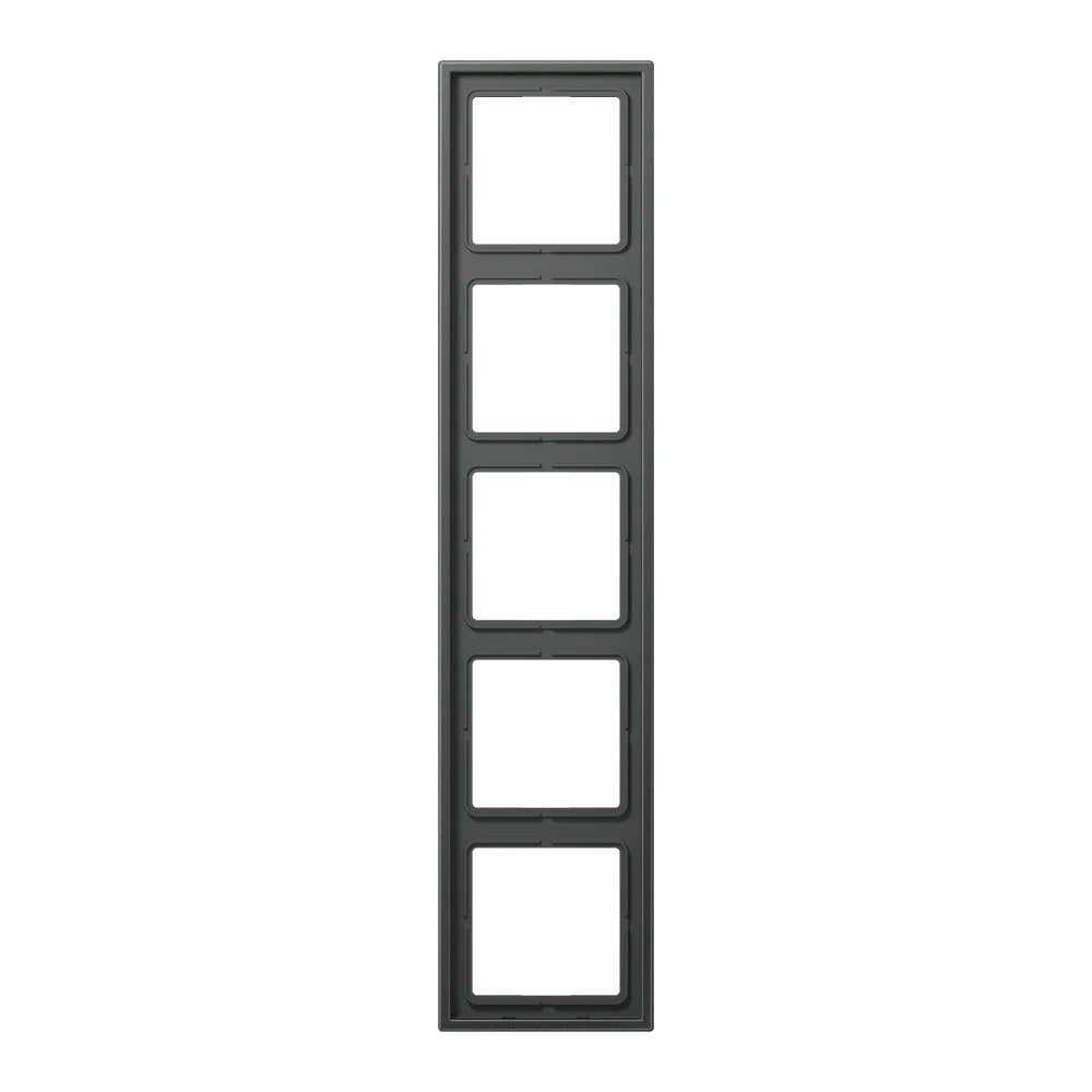 JUNG LS 990 metal frame, 5-gang, anthracite