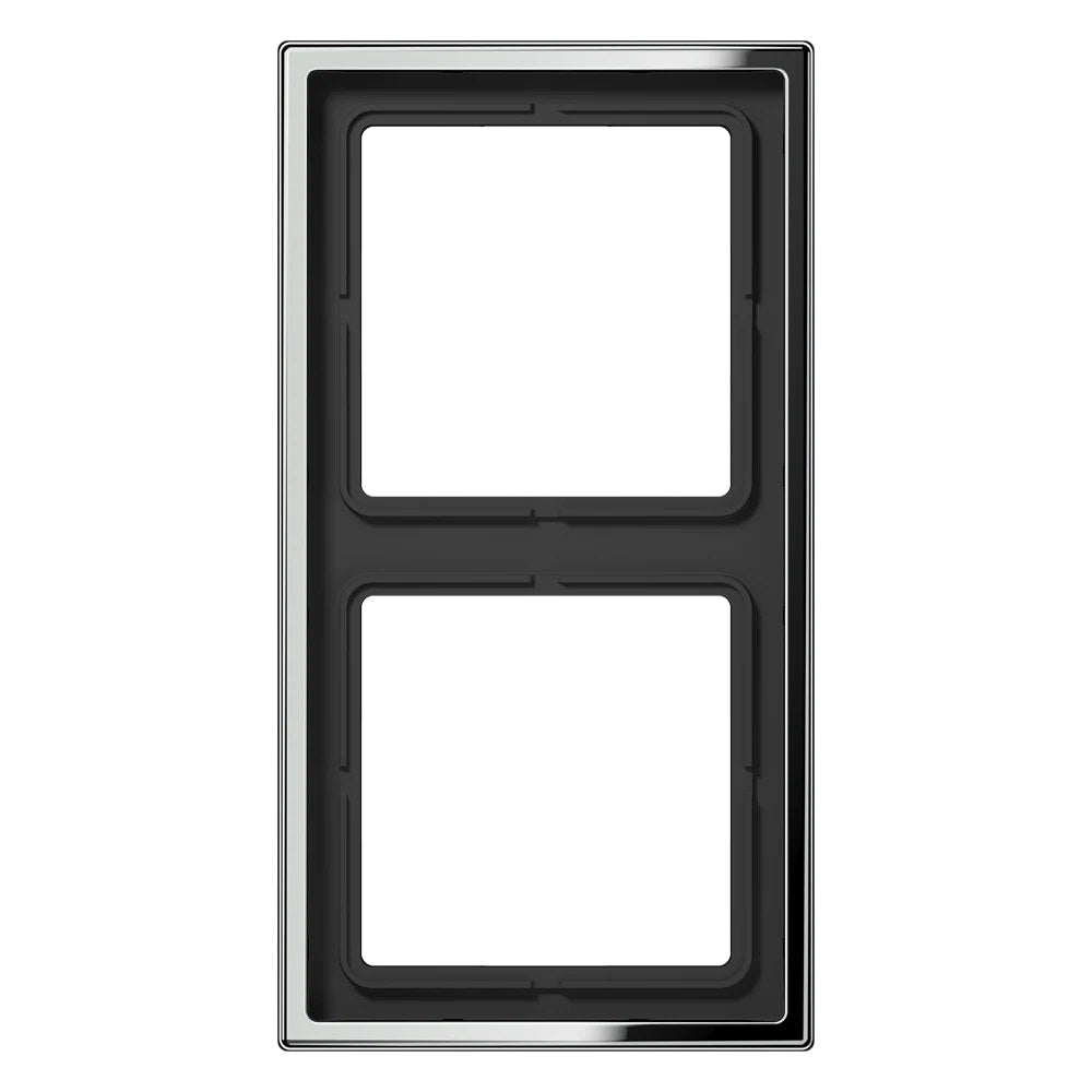 JUNG LS 990 metal frame, 2-gang, chrome