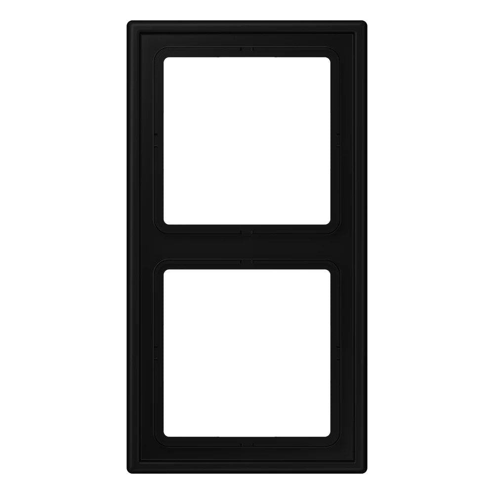 JUNG LS ZERO frame, 2-gang, matt graphite black
