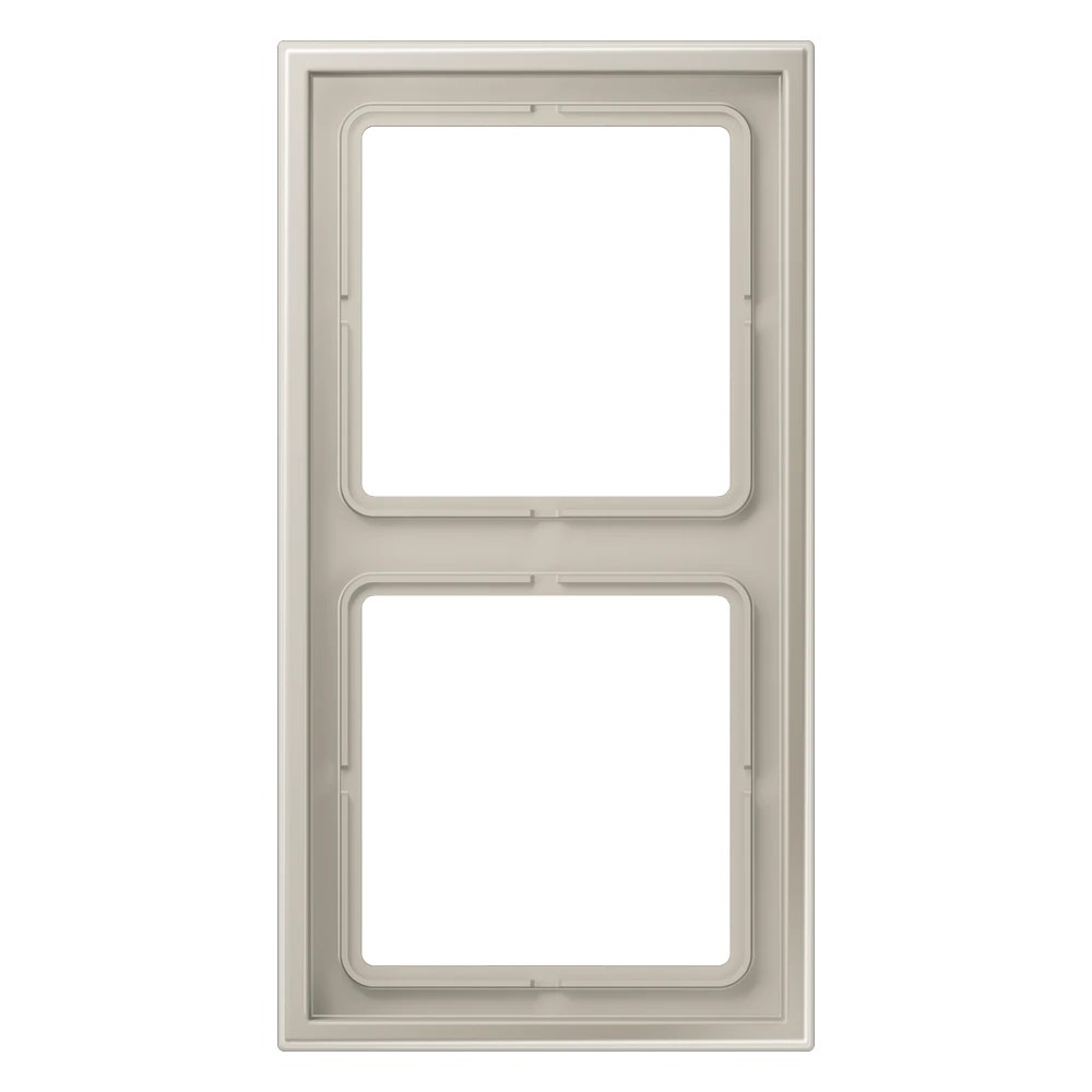 JUNG LS ZERO frame, 2-gang, stainless steel