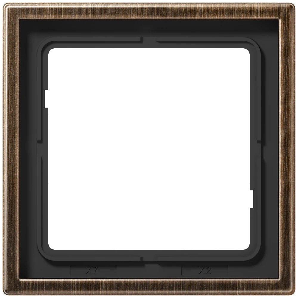 JUNG LS 990 metal frame, 1-gang, antique brass