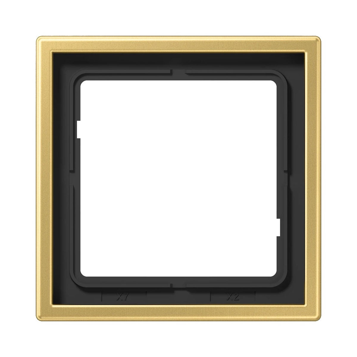 JUNG LS 990 metal frame, 1-gang, classic brass