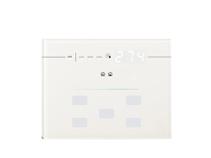 Custom Single Glass - Residential Display - Line Series - 3 Modules - White – Eelectron