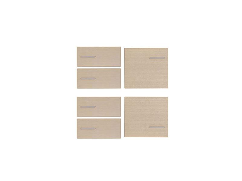 Kit 4 Left + 2 Right Buttons Metal Champagne – Eelectron
