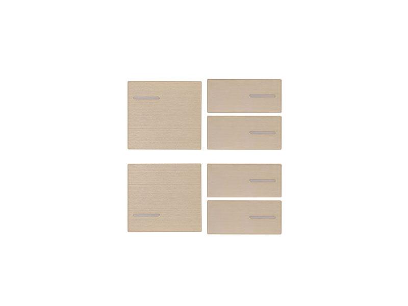Kit 2 Left + 4 Right Buttons Metal Champagne – Eelectron