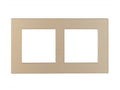 Cover Frame Double 2X55 Metal Champagne – Eelectron