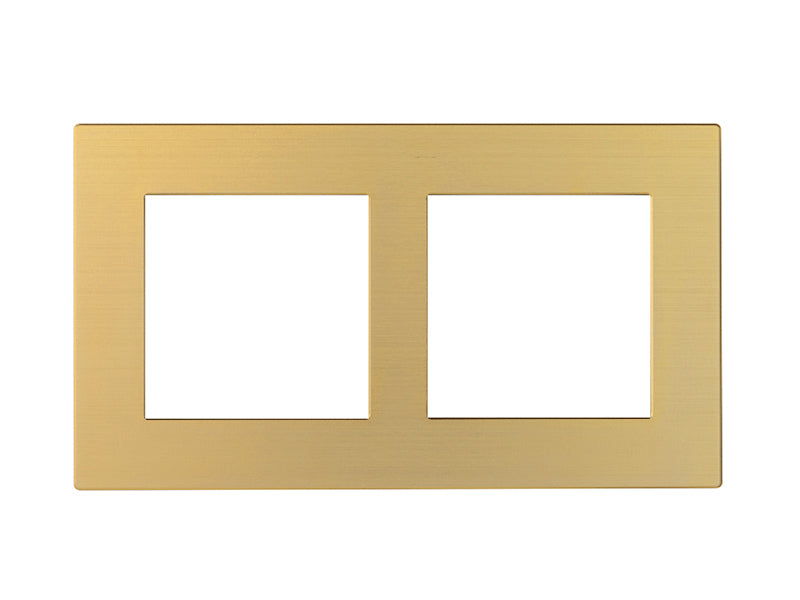 Cover Frame Double 2X55 Metal Gold – Eelectron