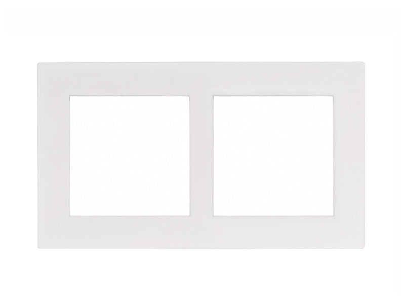 Cover Frame 2X60 Painted Plastic Helvetia White – Eelectron