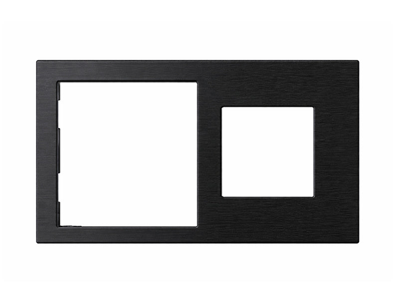 Cover Frame Double 71+45 Metal Black – Eelectron