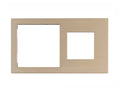 Cover Frame Double 71+45 Metal Champagne – Eelectron