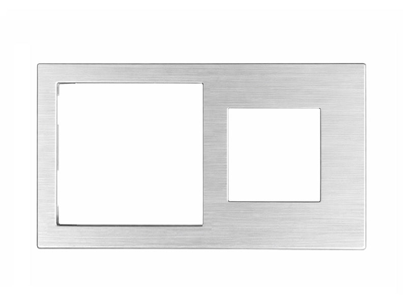 Cover Frame Double 71+45 Metal Silver – Eelectron