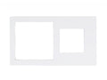 Cover Frame Double 71+45 Painted Plastic White – Eelectron