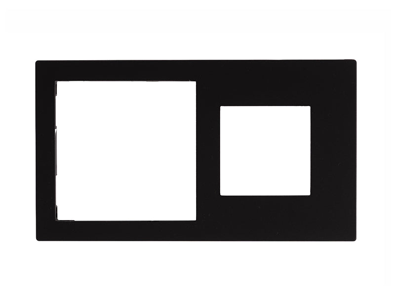 Cover Frame Double 71+45 Painted Plastic Black – Eelectron
