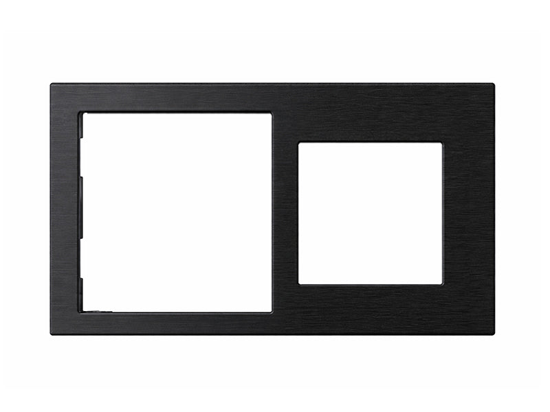 Cover Frame Double 71+55 Metal Black – Eelectron