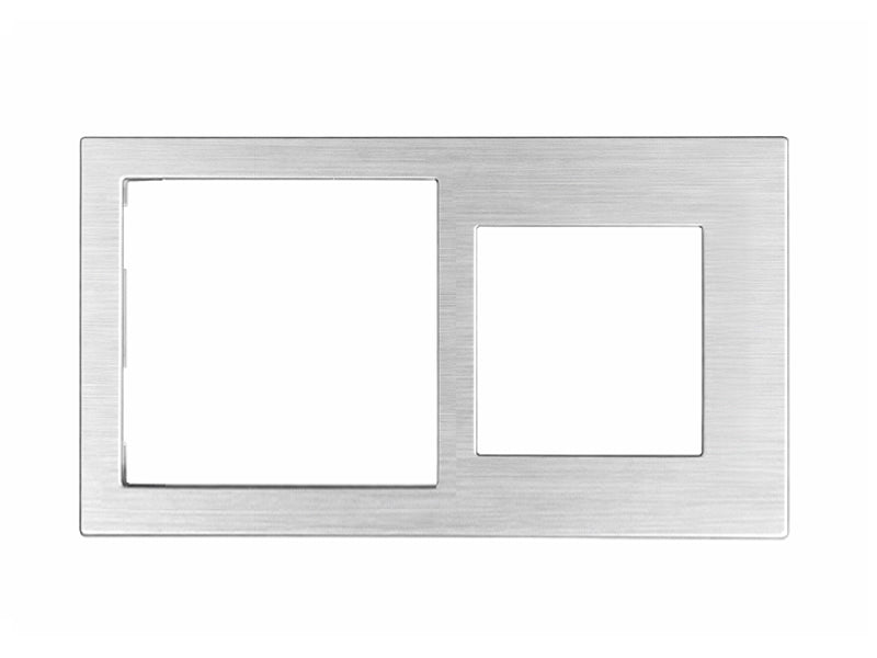 Cover Frame Double 71+55 Metal Silver – Eelectron