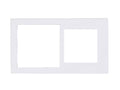 Cover Frame Double 71+60 Painted Plastic Helvetia White – Eelectron