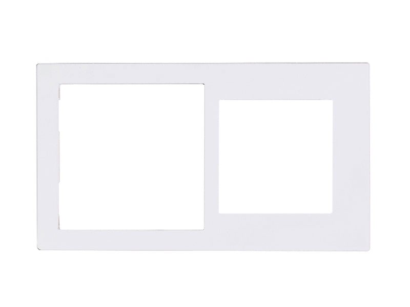 Cover Frame Double 71+60 Painted Plastic Helvetia White – Eelectron