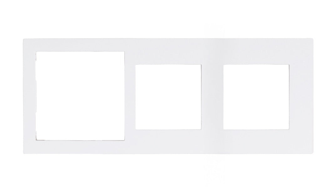 Cover Frame 71+55+55 Painted Plastic White – Eelectron