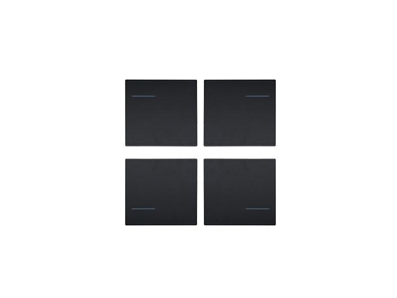 Kit 4 Buttons Painted Plastic Black – Eelectron