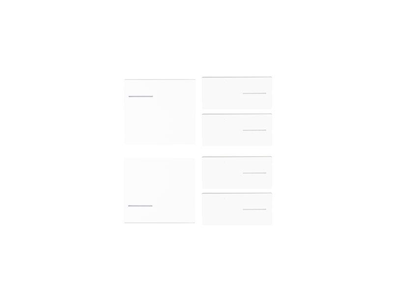 Kit 2 Left + 4 Right Buttons Painted Plastic White – Eelectron