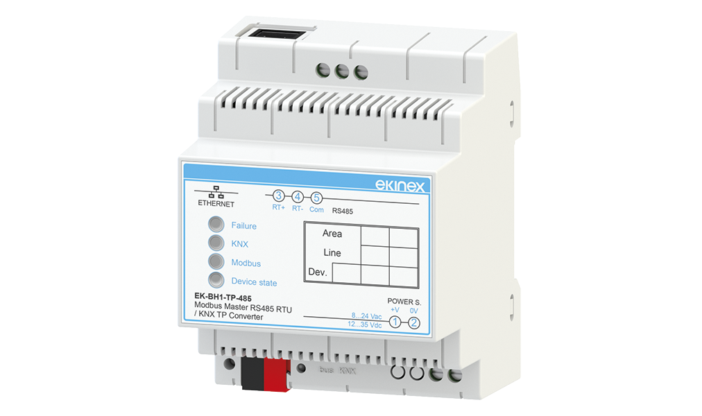 Modbus RS485 master - KNX - Ekinex