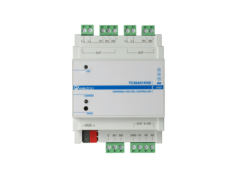 Universal Fancoil Controller - 3 X 0-10 V - 2 In - 5 Out - Compesantion Curve – Eelectron