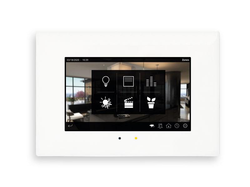 7” Capacitive Touch Panel With IP Connectivity And Door Phone Function - Glass - White – Eelectron