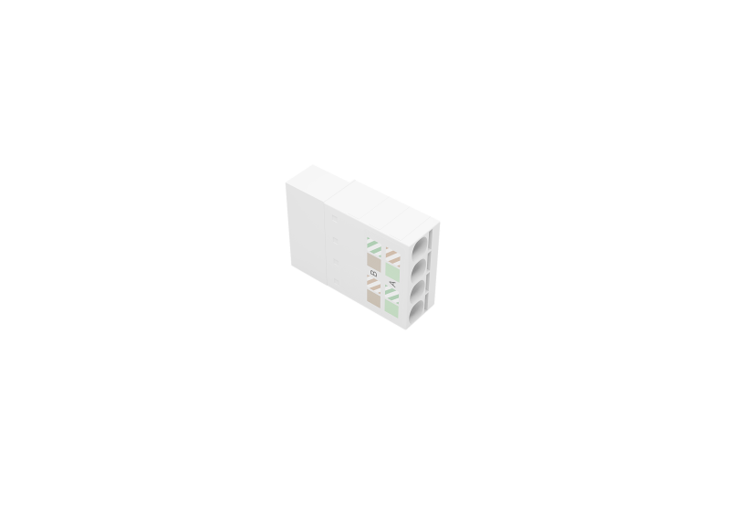 4-wire ethernet connector with push-in connection. ZACETH by Zennio