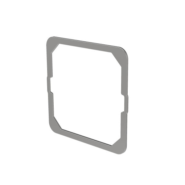 Metallic levelling plate for Flat 55 RGB and Tecla 55 RGB families - 1 mm by Zennio