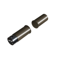 Magnetic contact for flush mounting in aluminum, wooden or PVC door or window - brown by Zennio