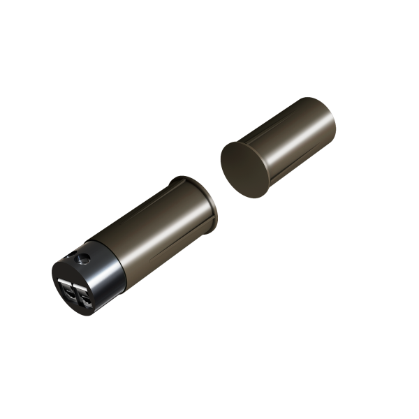 Magnetic contact for flush mounting in aluminum, wooden or PVC door or window - brown by Zennio