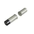 Magnetic contact for flush mounting in aluminum, wooden or PVC door or window - grey by Zennio