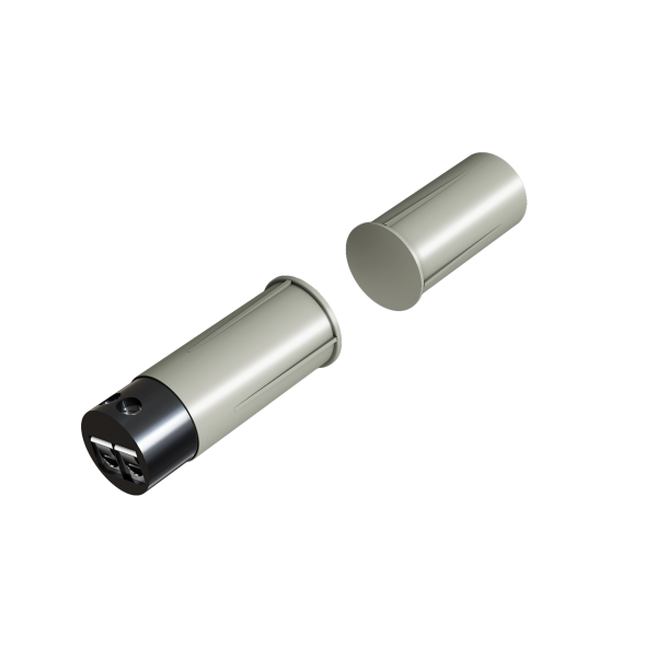 Magnetic contact for flush mounting in aluminum, wooden or PVC door or window - grey by Zennio