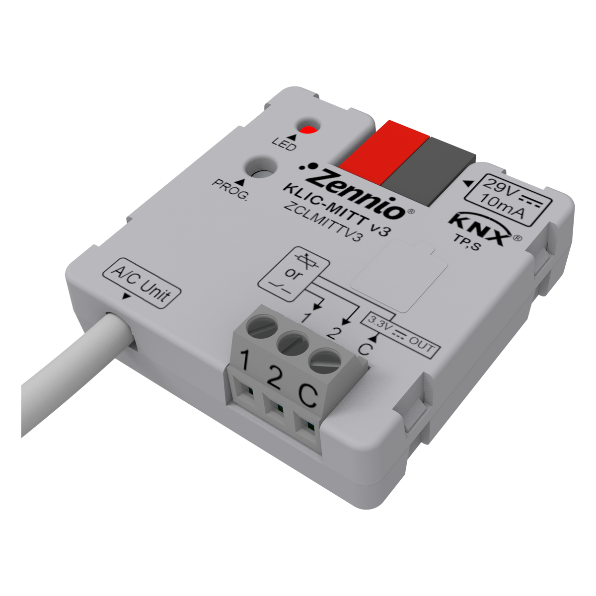 KLIC-MITT v3. Mitsubishi Electric-KNX gateway (IT connector) by Zennio
