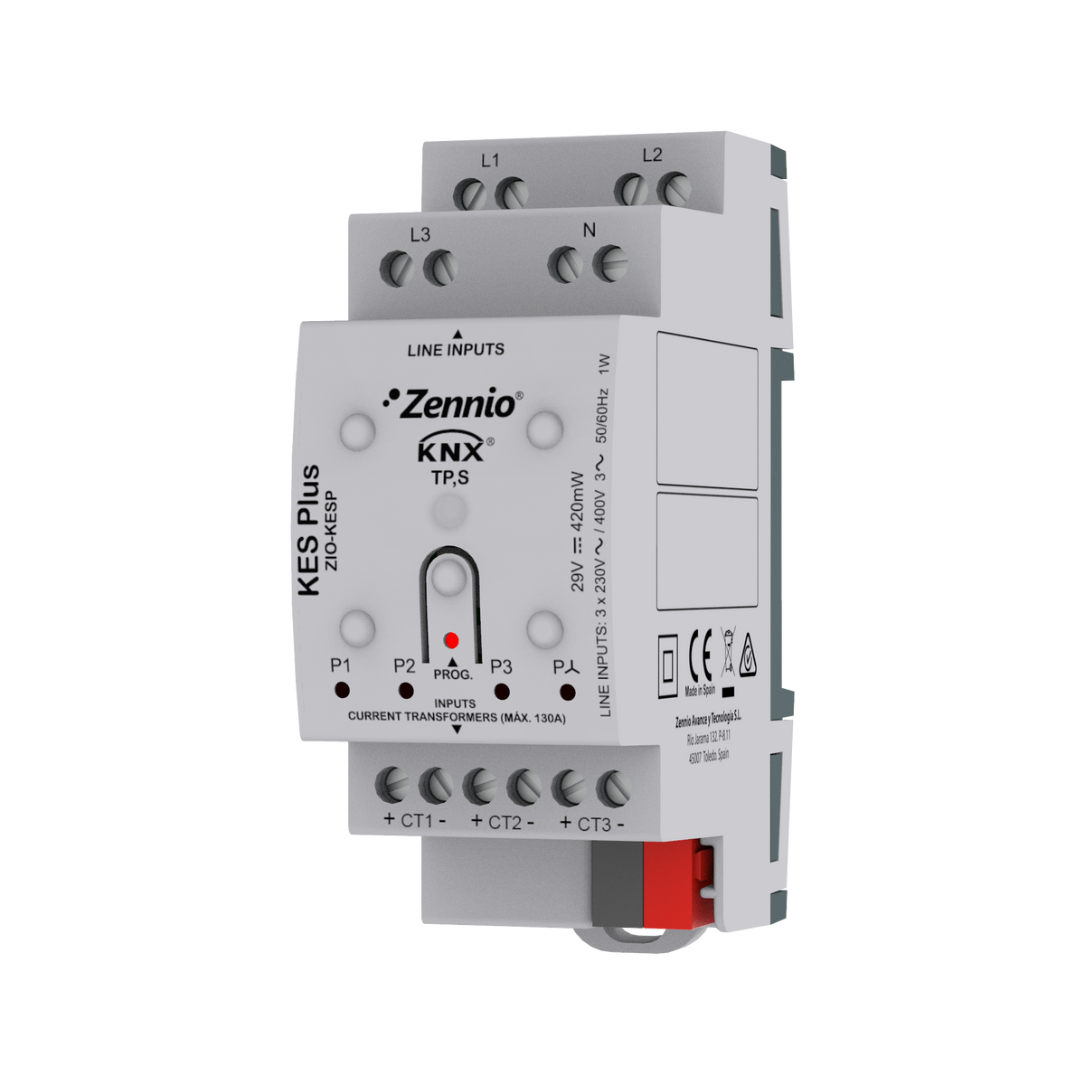 KES Plus. KNX Electrical energy meter by Zennio
