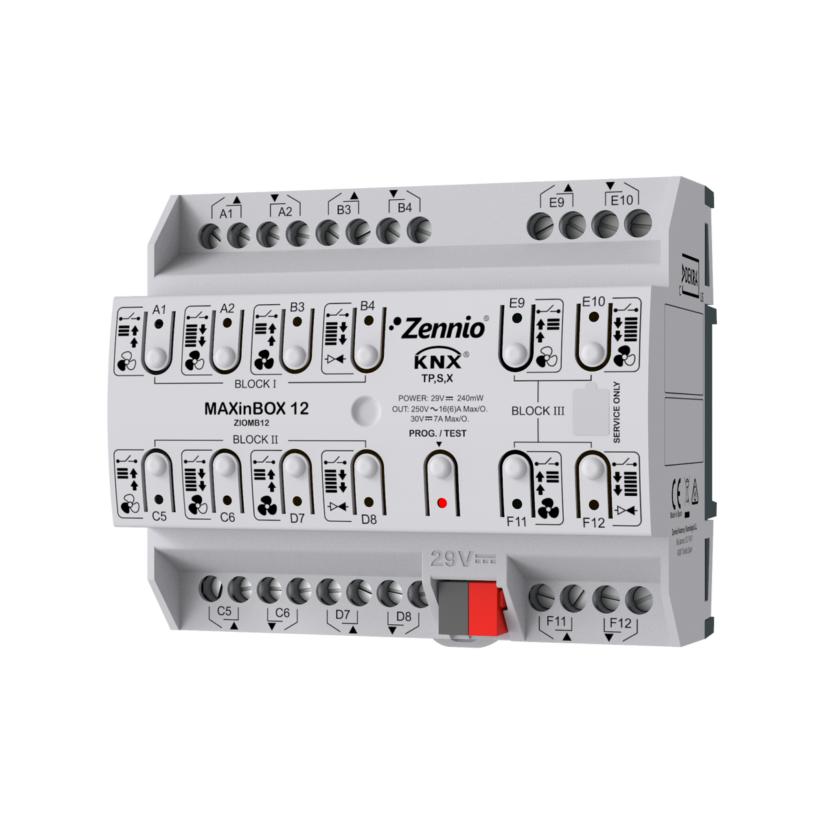MAXinBOX 12. KNX multifunction actuator with KNX Secure - 12 outputs 16A by Zennio