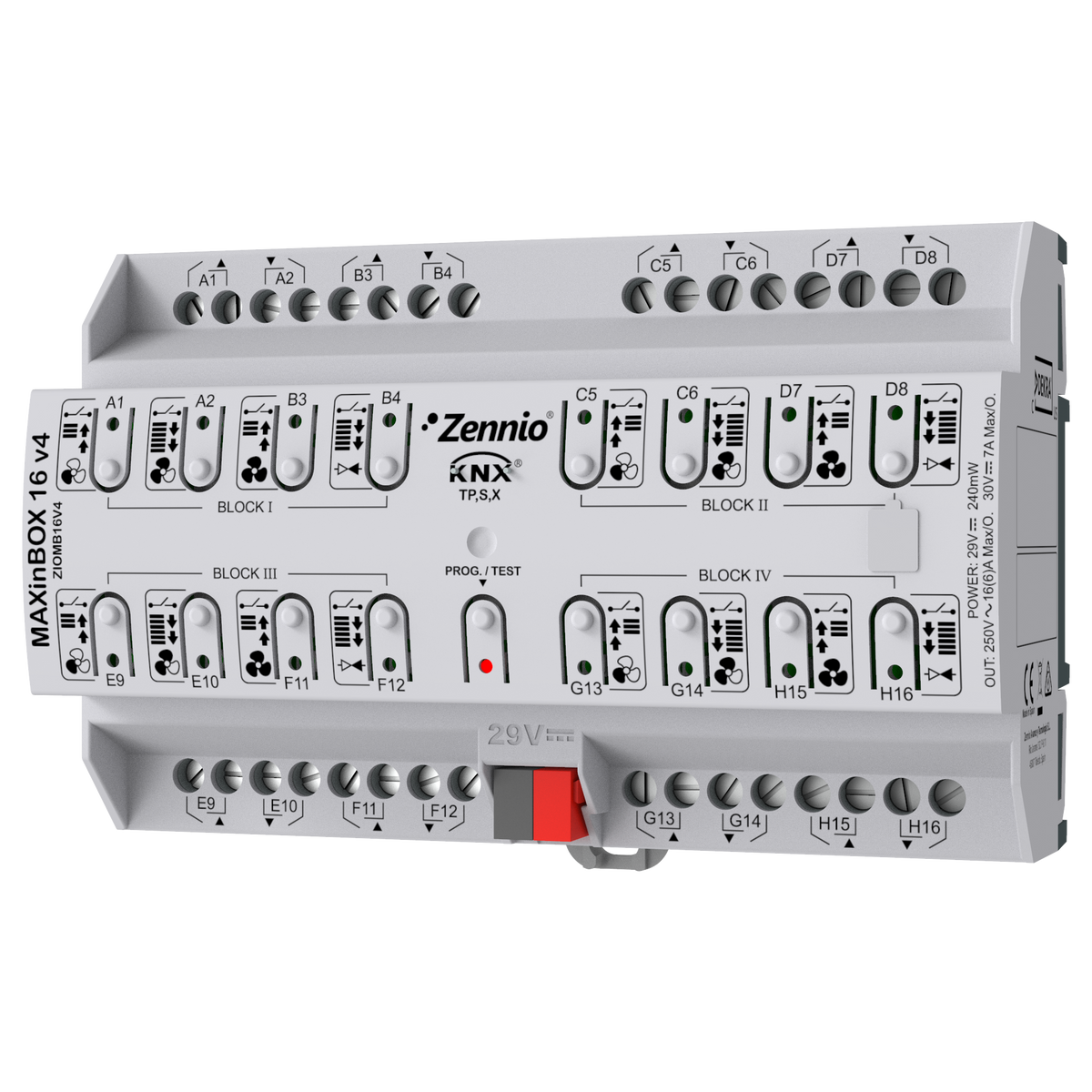 MAXinBOX 16 v4. KNX multifunction actuator with KNX Secure - 16 outputs 16A by Zennio
