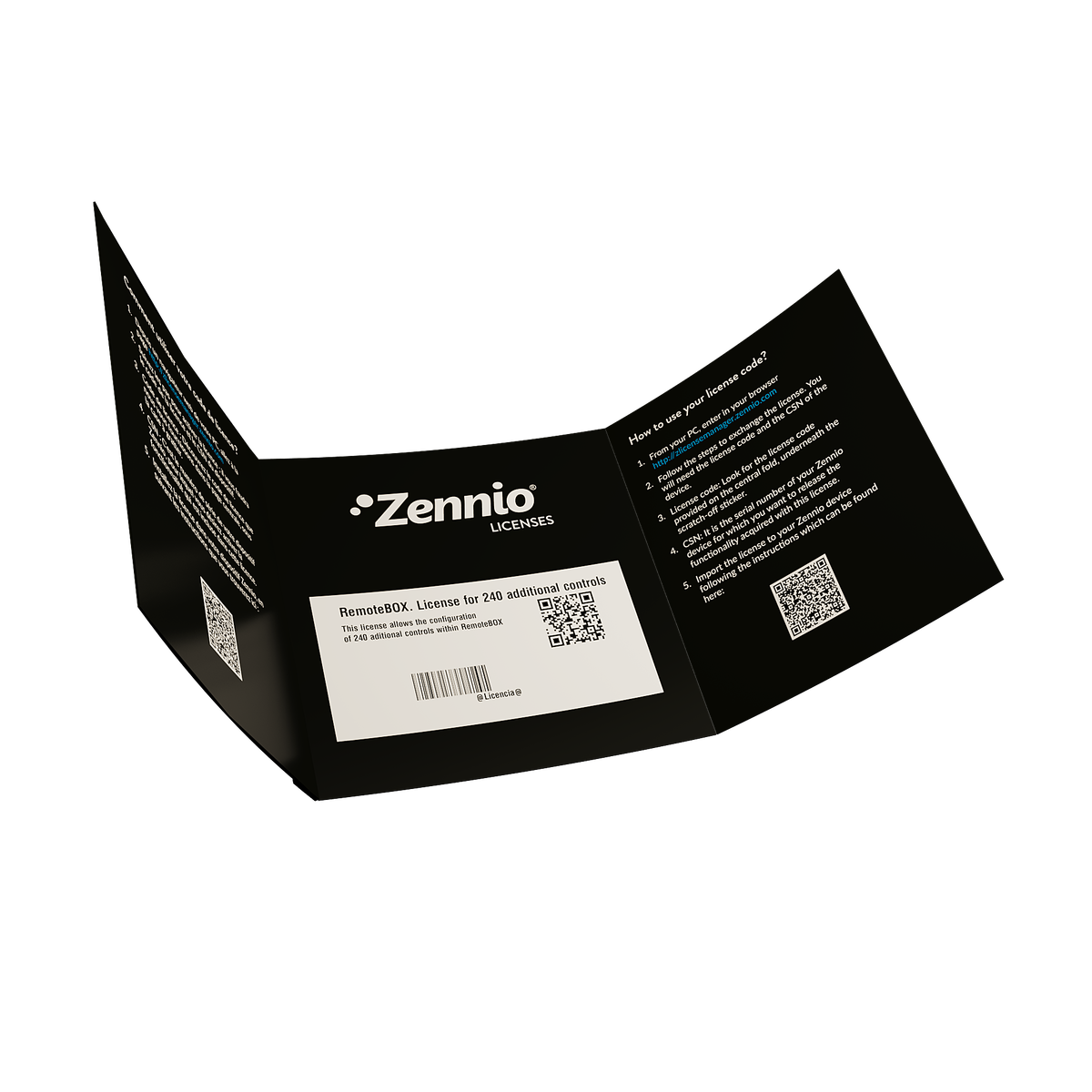 License to expand the number of controls in RemoteBOX & ZennIoT to 240. License Box by Zennio
