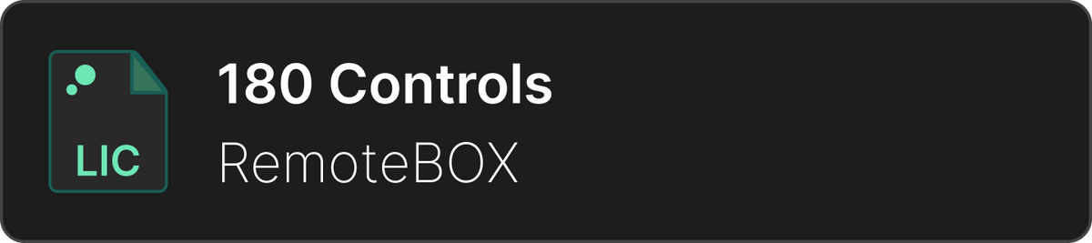 License to expand the number of controls in RemoteBOX to 180. Virtual License by Zennio